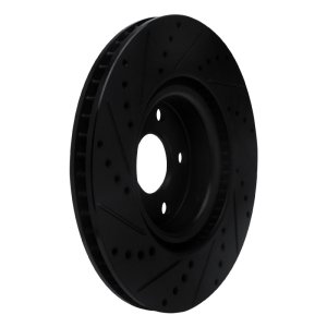 Ford Bronco Sport Brake Rotor (1) - Front Left - R1 Concepts - Drilled & Slotted - Black - `20-`25